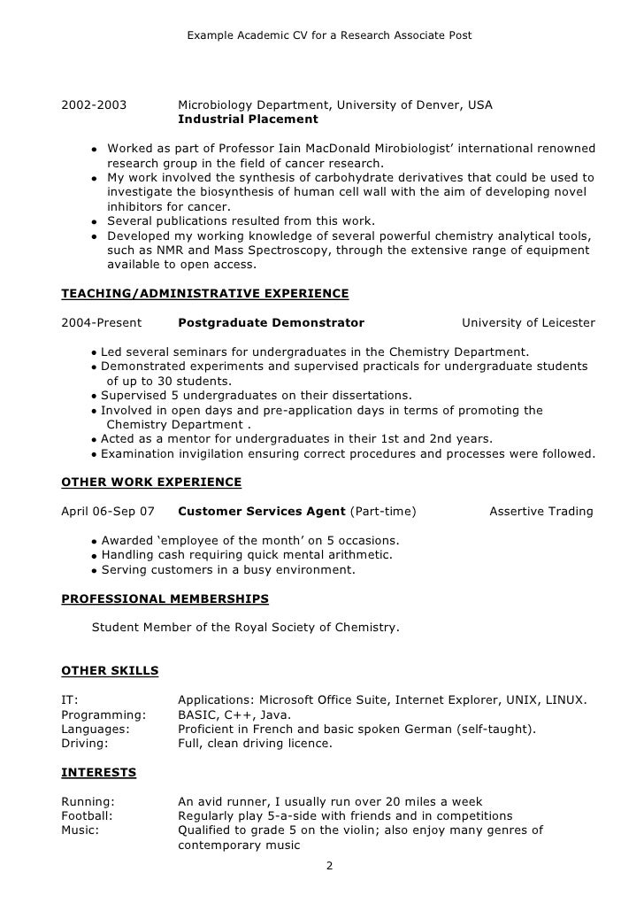 Resume apply university sample