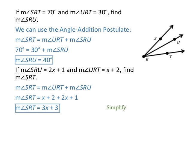angle addition postulate