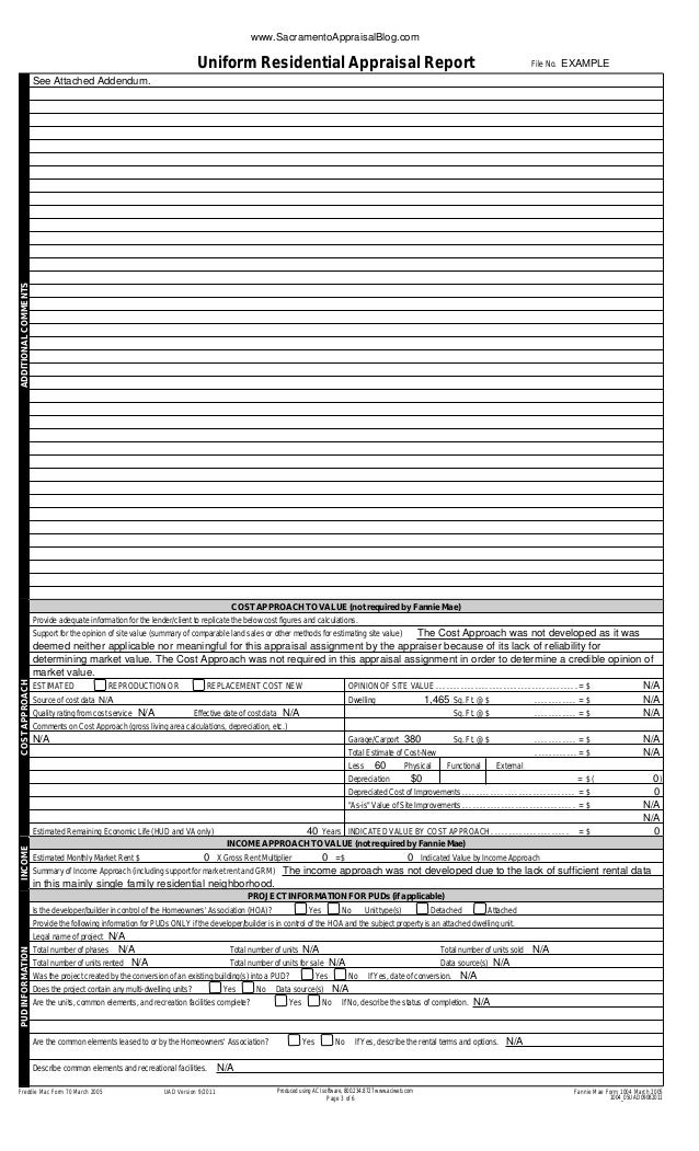 Example Appraisal Report Important Things To Look For