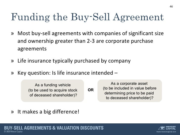 buy sell agreements example slides buy and sell agreement