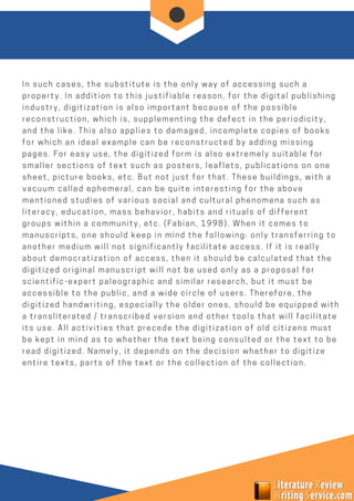 Example Literature Review Research Proposal | PDF