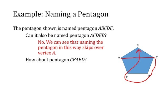 Example Naming A Pentagon