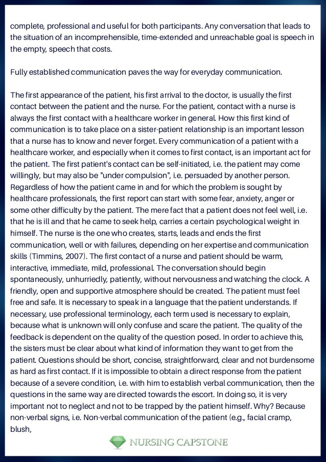 Example of a MSN Capstone Paper