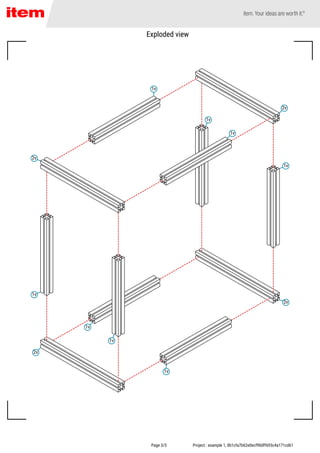 Page 3/3 Project : example 1, 0b1cfa7b62e0ecf90dff693c4a171cd61
Exploded view
2v
1v
2v
1v
1v
2v
1v
1v
1v
2v
1v
1v