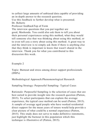 Example 1Research MethodologyTranscendental phenomenology is a.docx