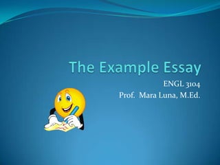ENGL 3104
Prof. Mara Luna, M.Ed.
 