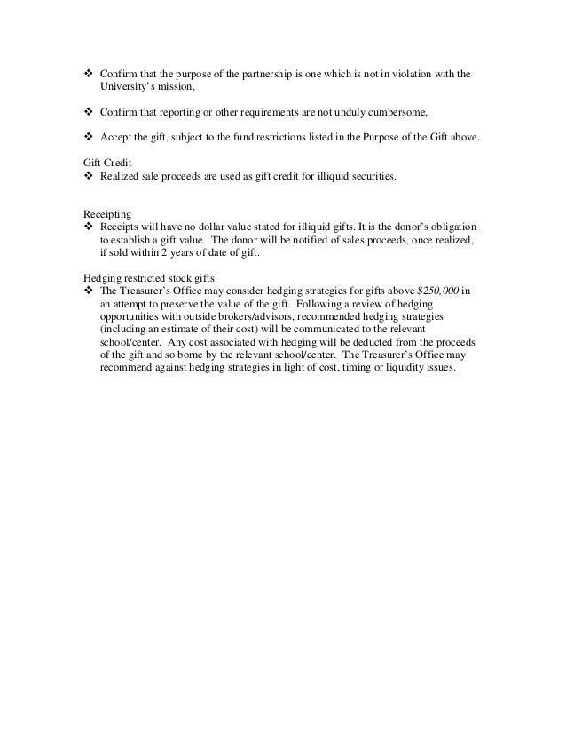 Example gift policy manual