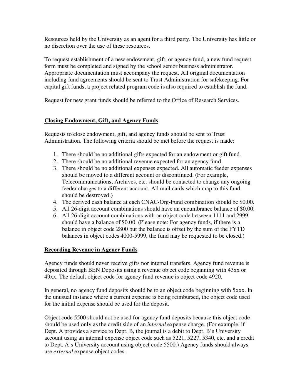 Example gift policy manual