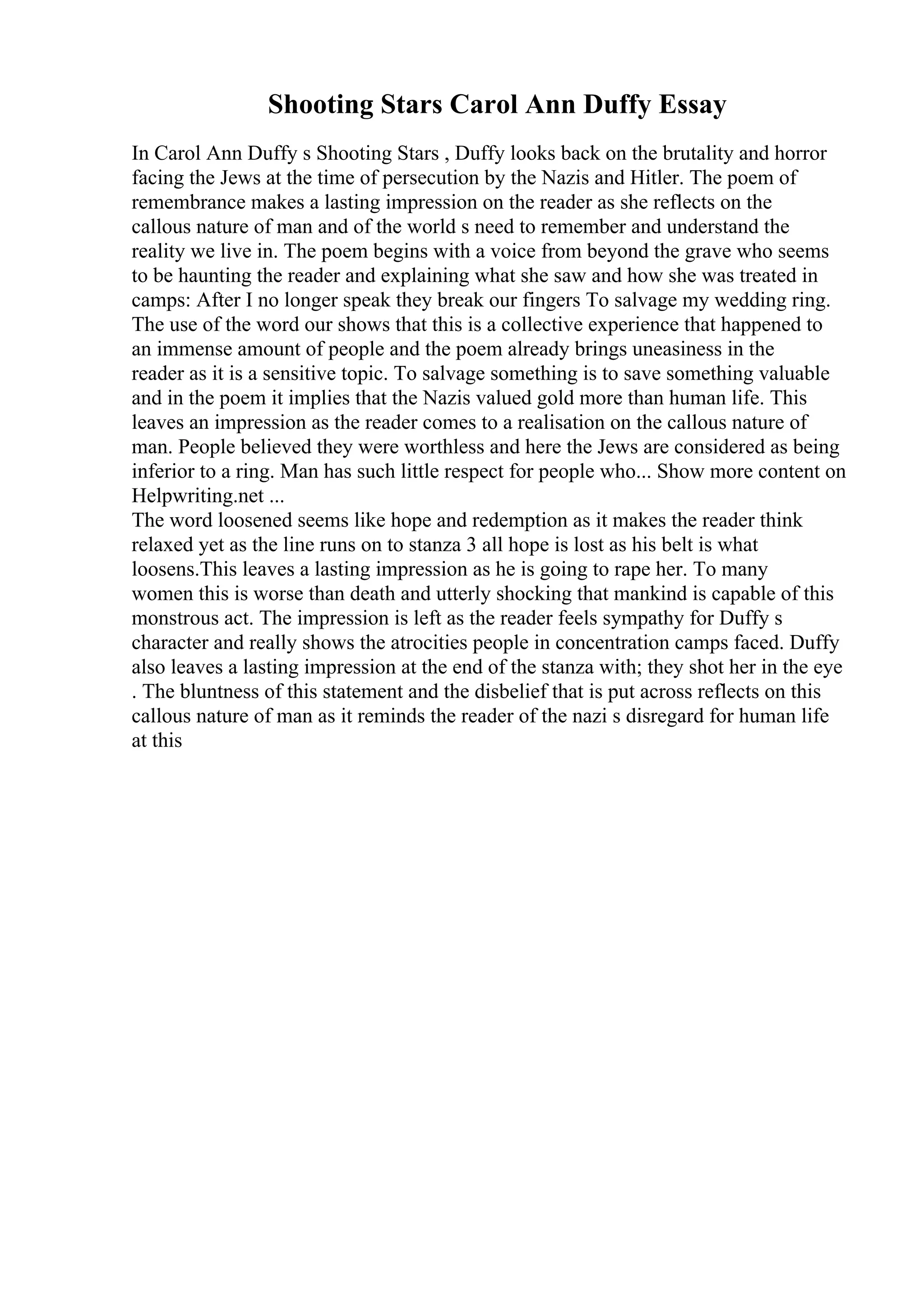 Example Interview Essay | PDF