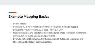 Example mapping workshop | PDF