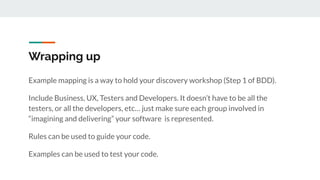 Example mapping workshop | PDF