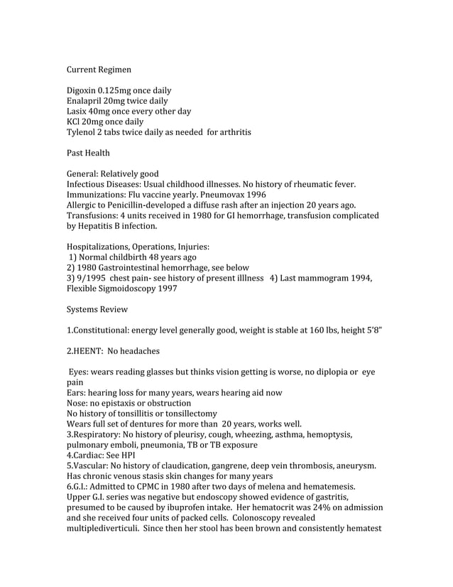 Example of a complete history and physical write PDF