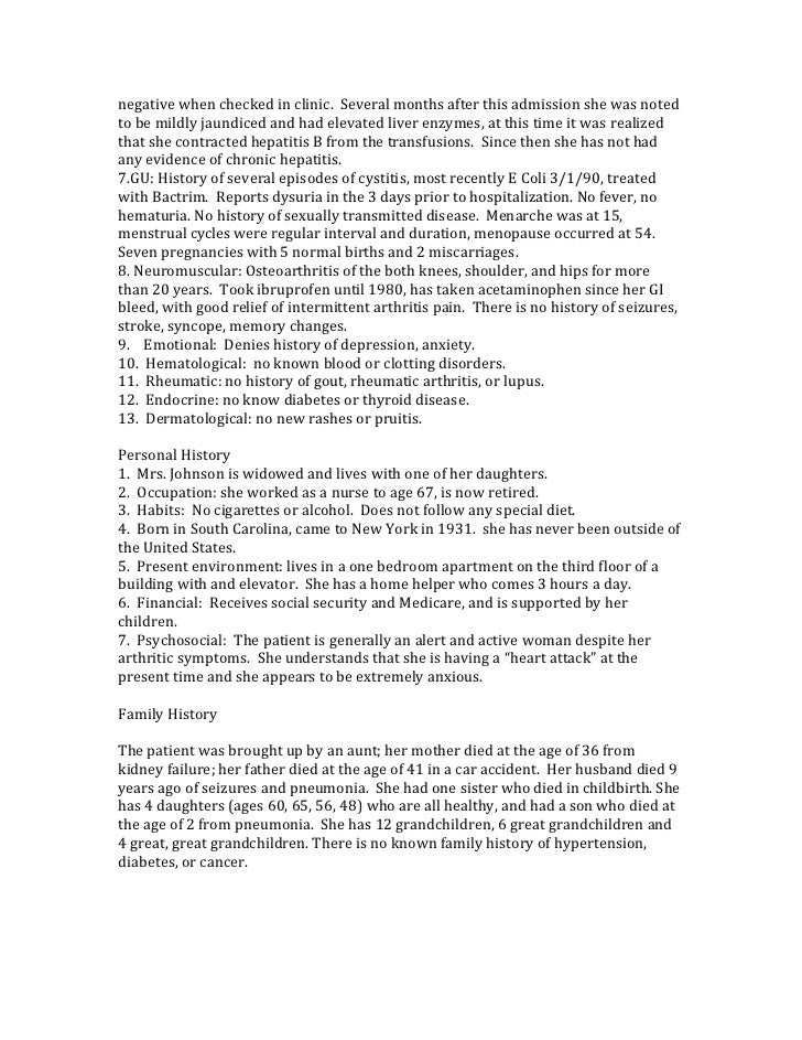 example of a complete history and physical write