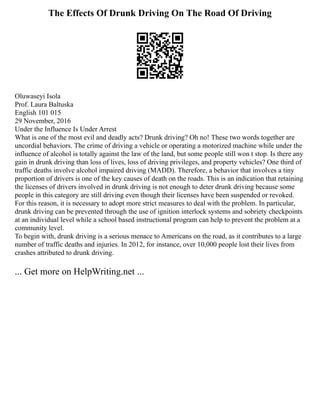 Example Of An Abstract For A Research Report - English La | PDF
