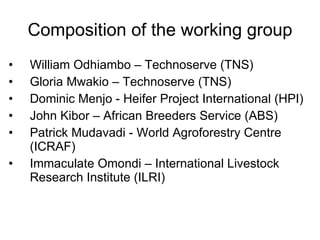 Site selection for the MilkIT project: Example from the EADD project