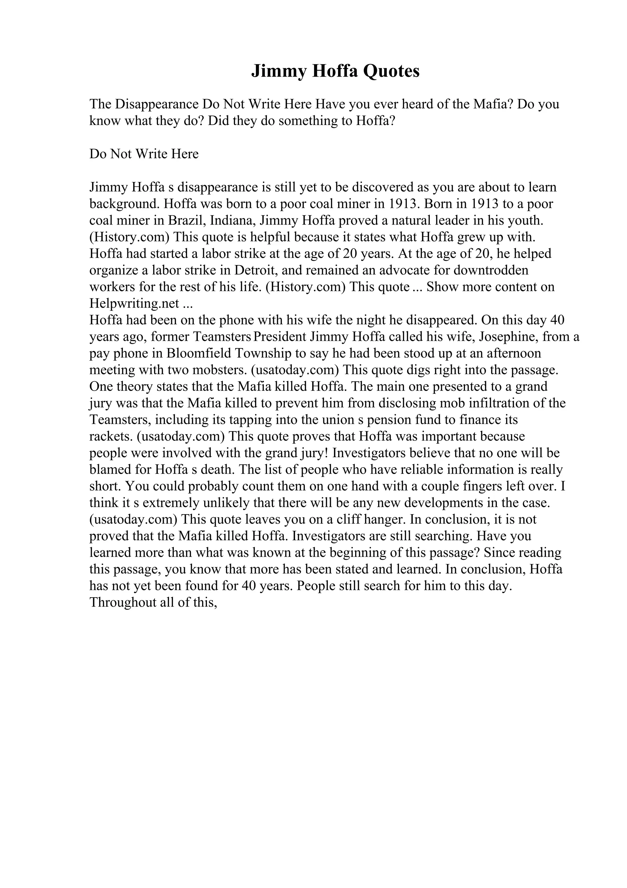 Example Of Character Analysis Essay Pdf