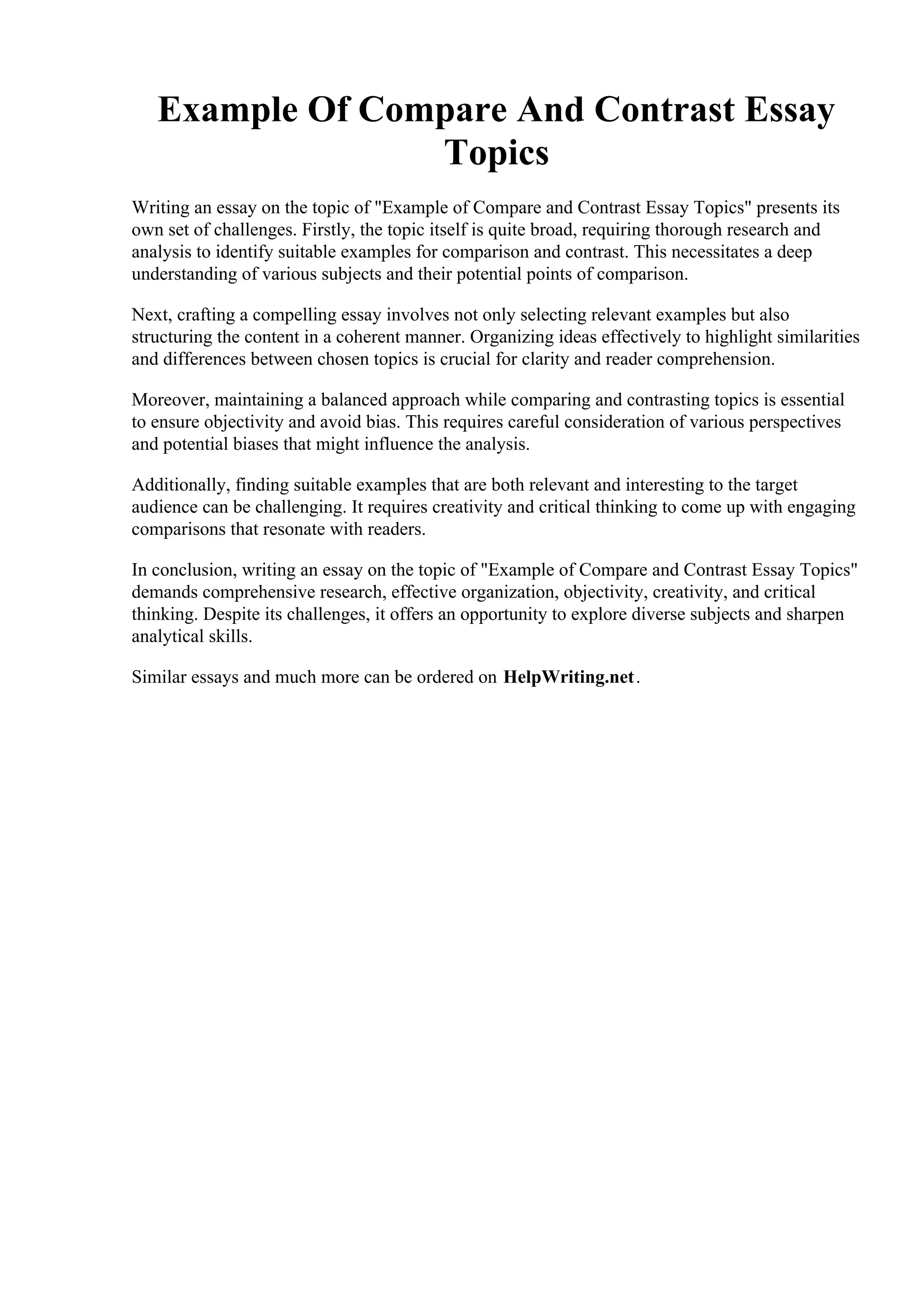 Example Of Compare And Contrast Essay Topics.pdf