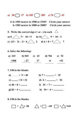 Example of diagnostic test | DOCX | Standardized Testing | Educational ...