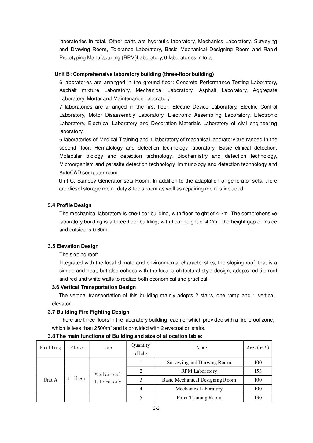 Example of engineering specification for an engineering laboratory co…