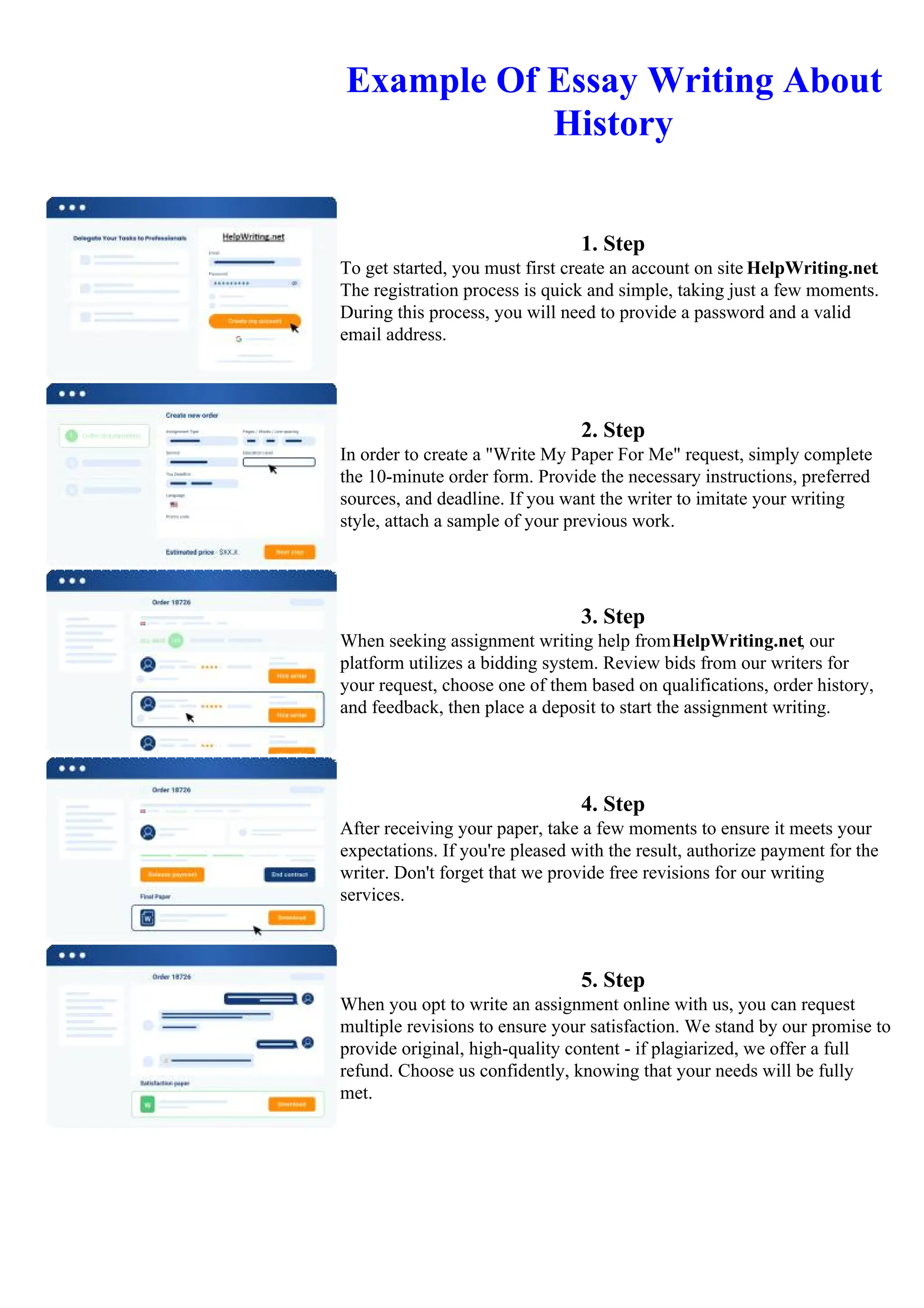 Example Of Essay Writing About History PDF
