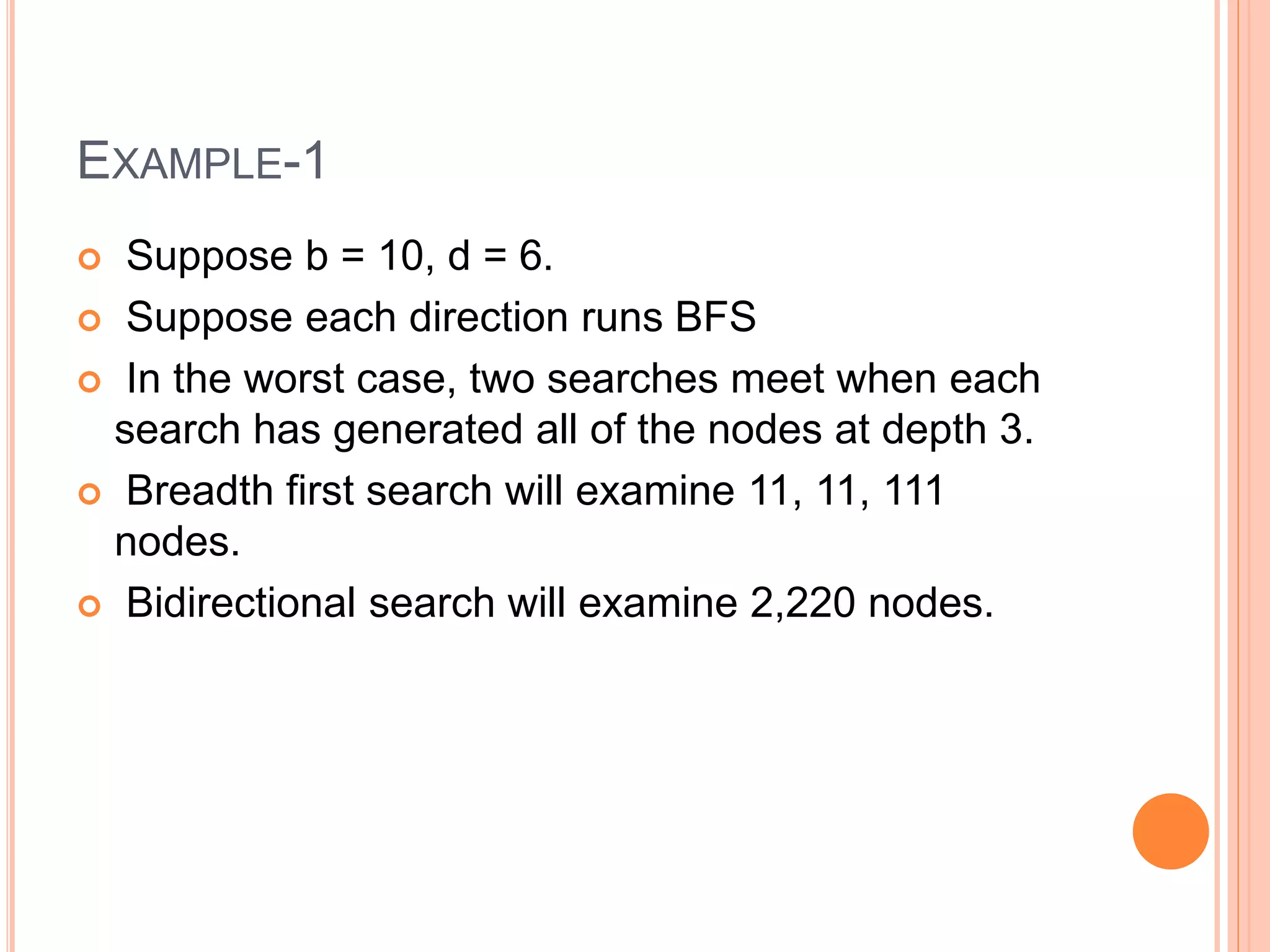 Example of iterative deepening search & bidirectional search | PPTX ...