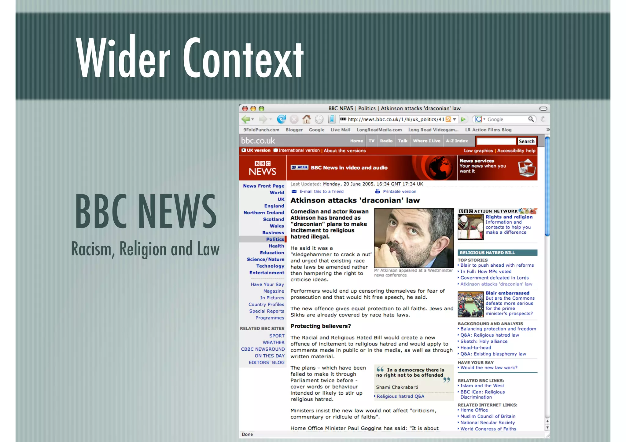 Example Of Politics (Critical Research)