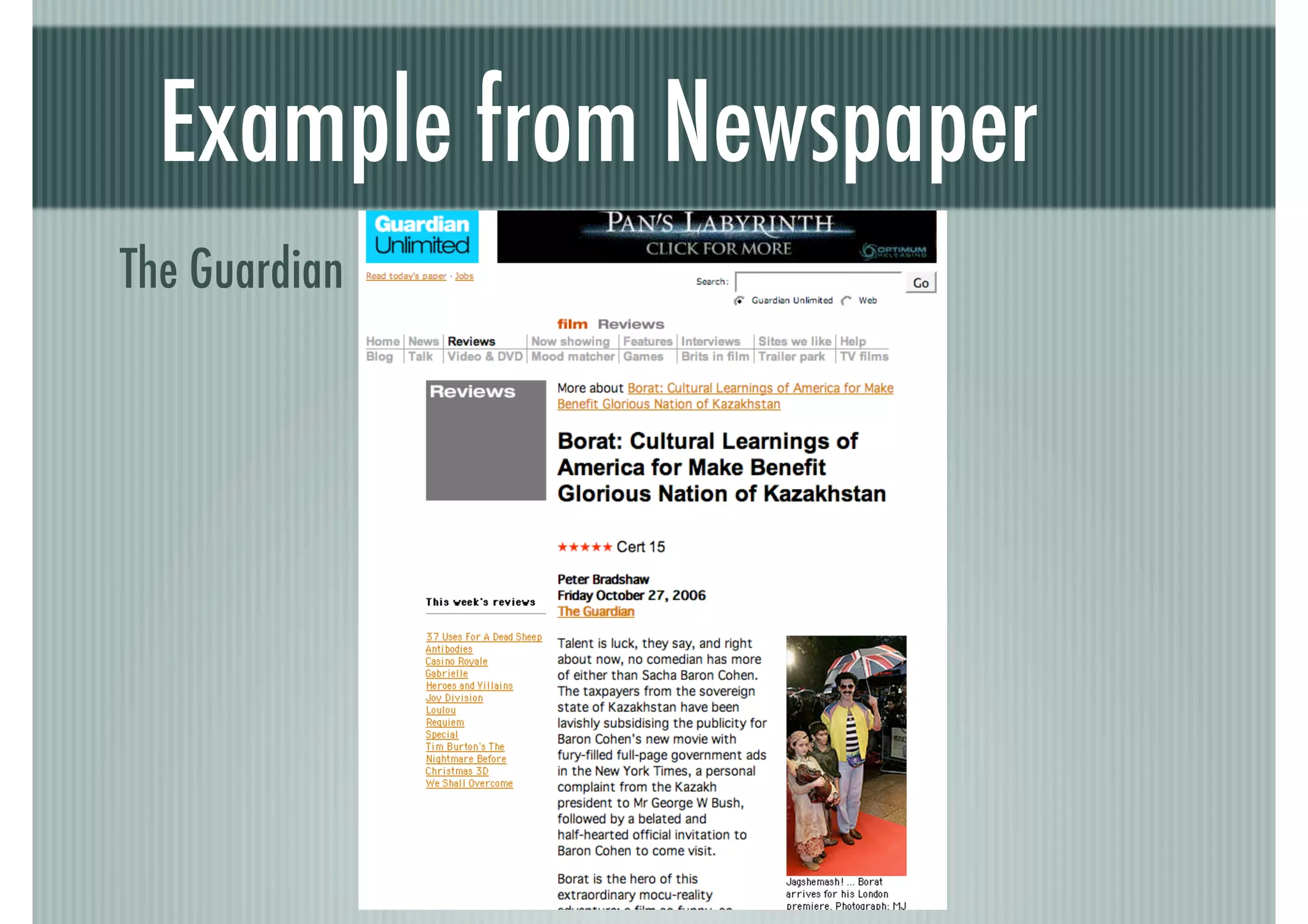 Example Of Politics (Critical Research)