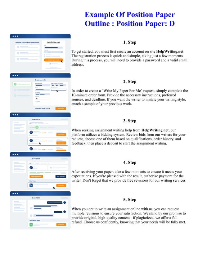 Example Of Position Paper Outline Position Paper D | PDF | Dating ...