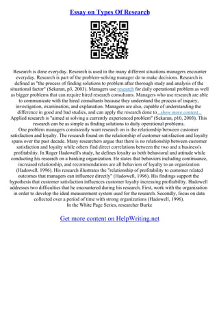 Example Of Research Essay | PDF