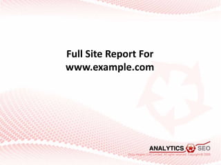 Full Site Report For  www.example.com 