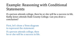 Example Reasoning with Conditional Statements | PPTX