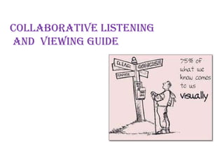 COLLABORATIVE LISTENING AND  VIEWING GUIDE  