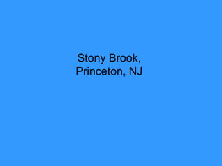 Stony Brook,
Princeton, NJ
 