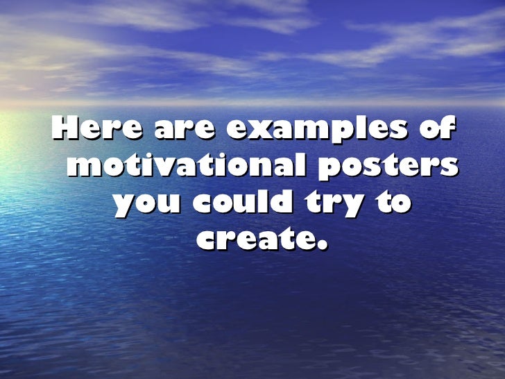 Examples Of Motivational Posters