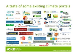 Examples of good climate knowledge platforms | PDF