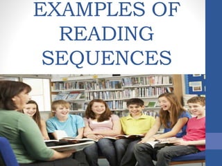 EXAMPLES OF
READING
SEQUENCES
 