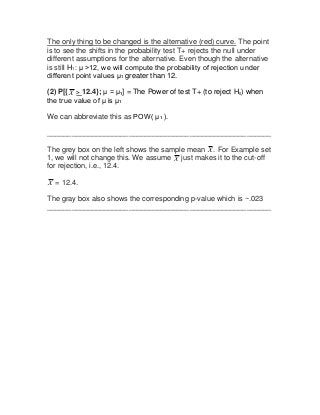 The only thing to be changed is the alternative (red) curve. The point
is to see the shifts in the probability test T+ rej...