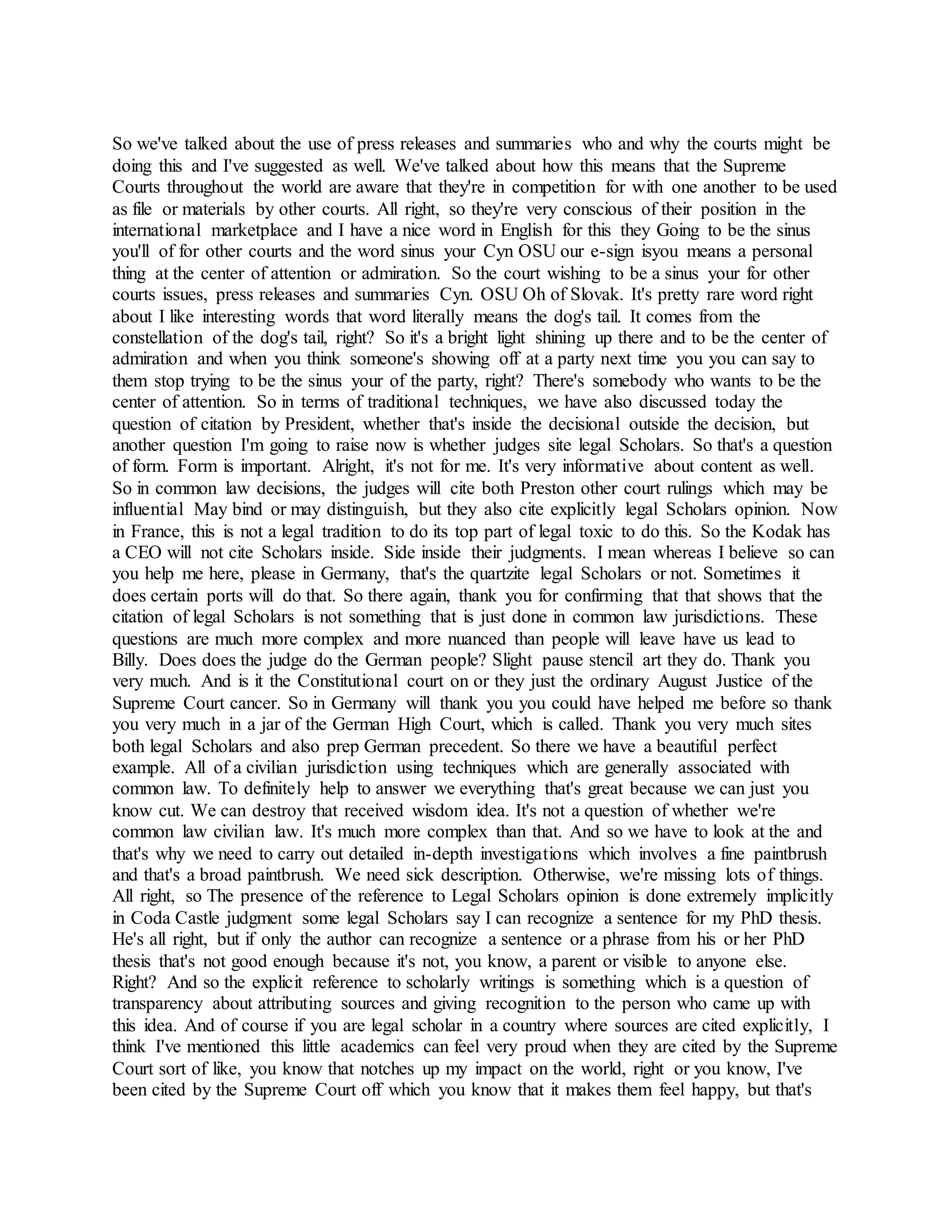 Examples comparative law | DOC