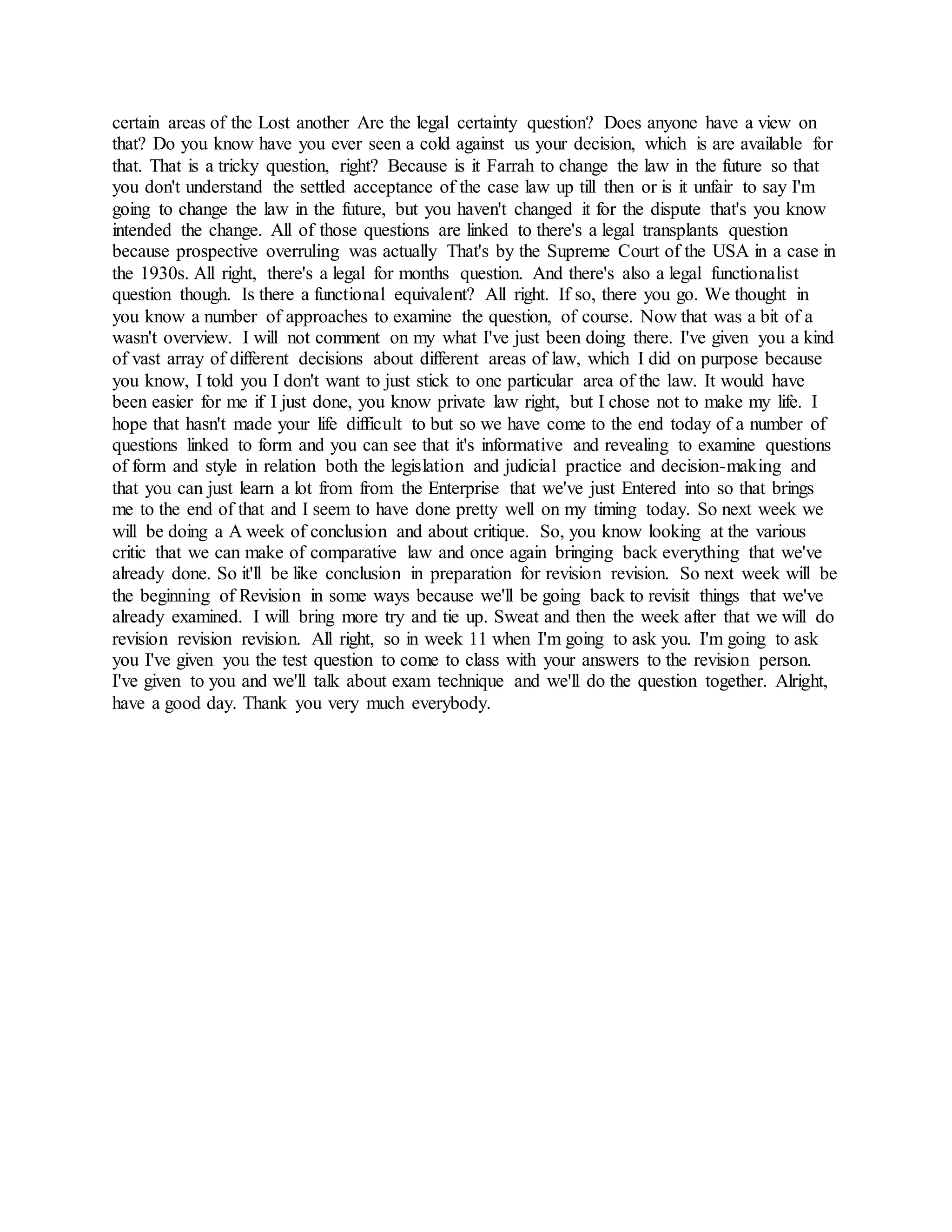 Examples comparative law | DOC