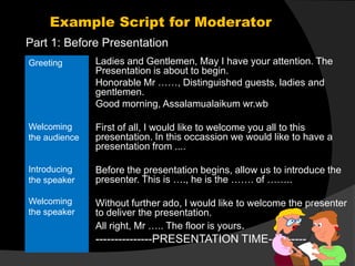 Example Script For Moderator