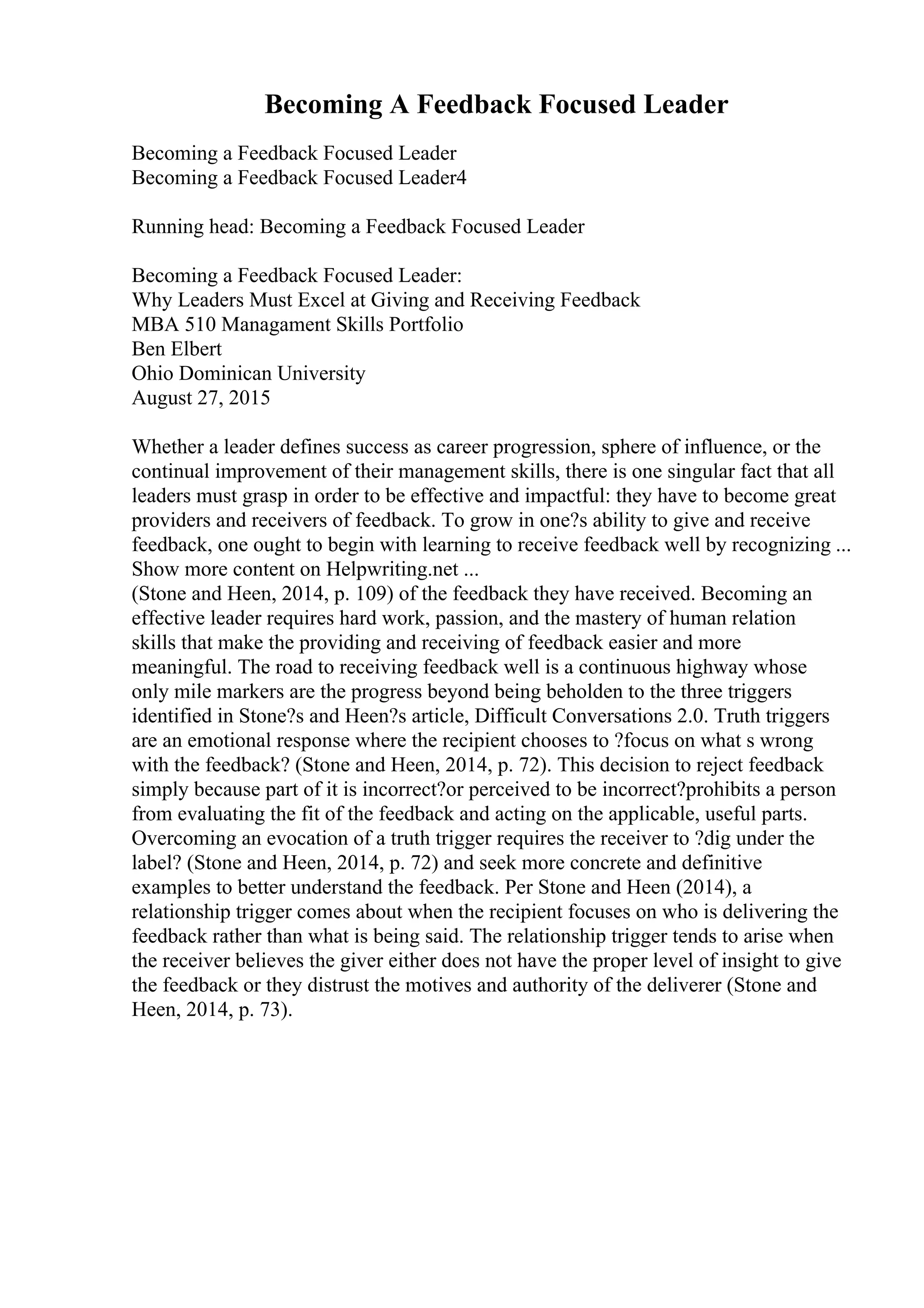 Examples For Narrative Essay | PDF