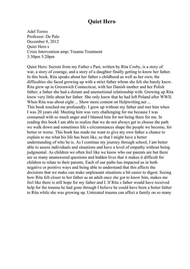 Examples For Narrative Essay | PDF