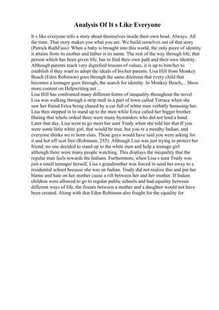 Examples Of An Autobiographical Essay | PDF