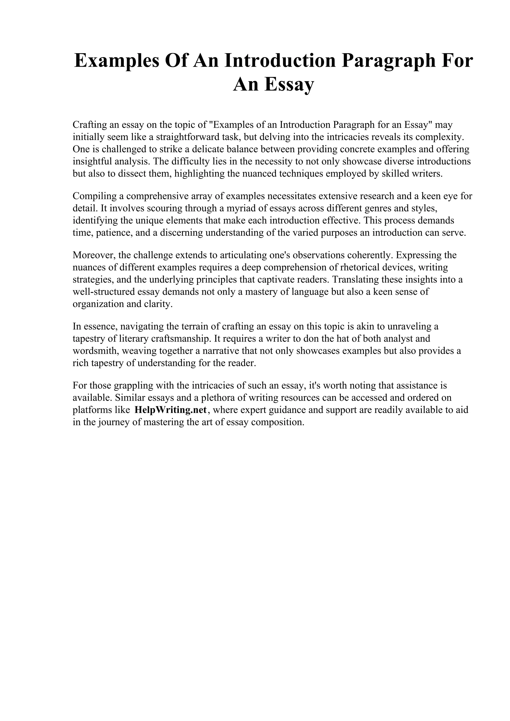 Examples Of An Introduction Paragraph For An Essay.pdf