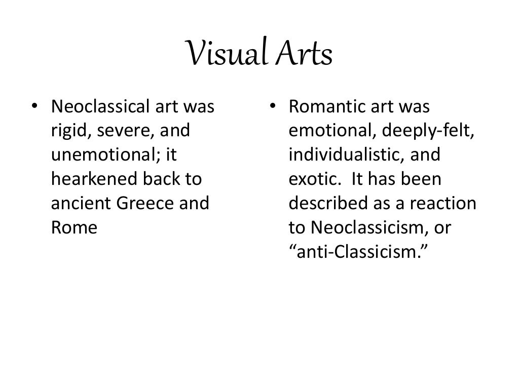 Examples of art and architecture from romantic period