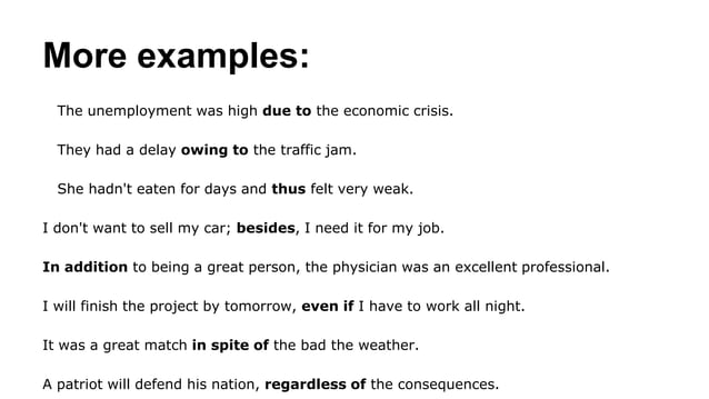 Examples of connectors | PPT