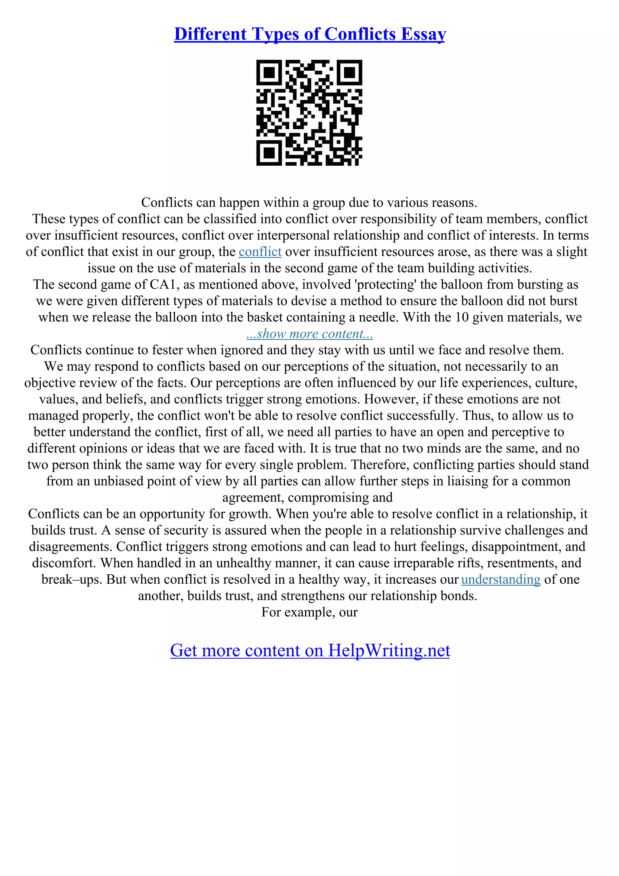 Examples Of Different Types Of Essays | PDF