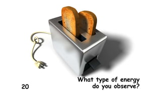 What type of energy 
20 do you observe? 
