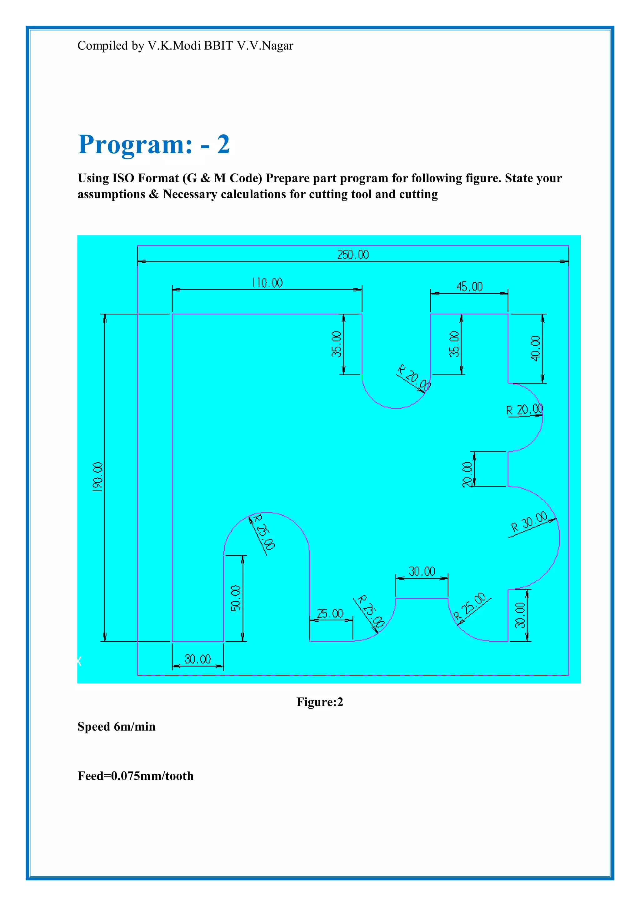 Examples of g code an d m code programs for milling | PDF