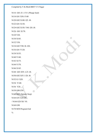 Examples of g code an d m code programs for milling | PDF | Business ...